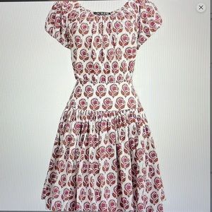 NWT JCREW drop-waist cotton poplin mini dress in bouquet block print size 10